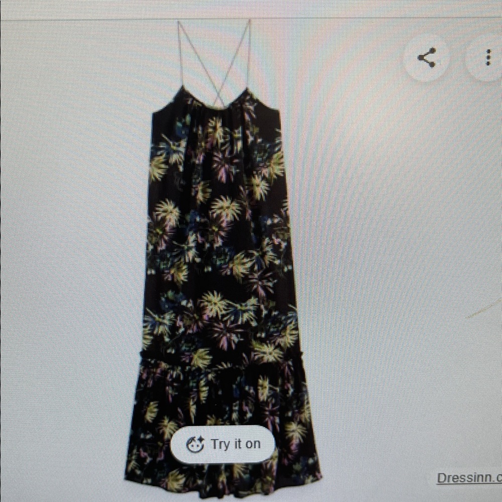 Scotch & Soda park in bloom Maxi Dress Black size 38 M summer dress women's New - Picture 2 of 13